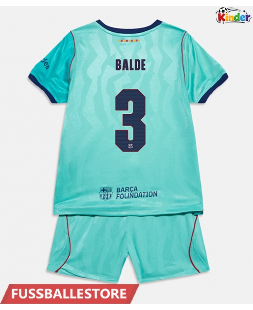 Günstige Barcelona Alejandro Balde #3 3rd trikot Kinder 2026-27 Kurzarm (+ Kurze Hosen)